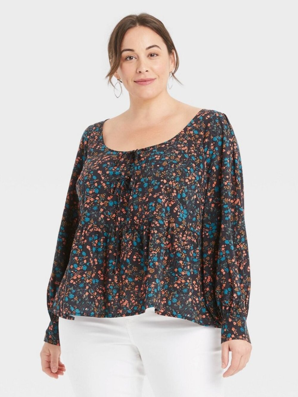 Ava & Viv Womens Plus Size Floral Blouse New With Tags Pre-Priced $24.99